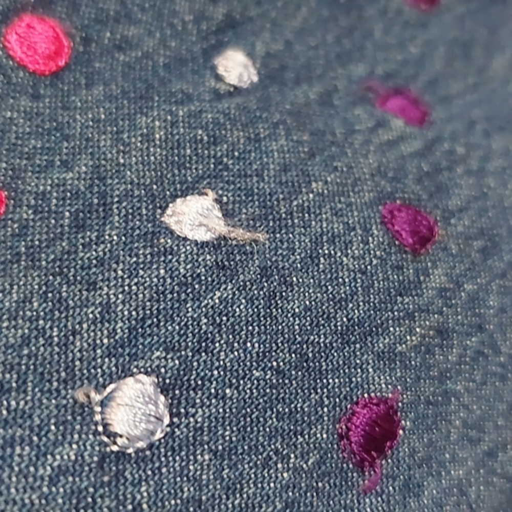 Colorful Vintage Jean Jacket - Picture 5 of 6